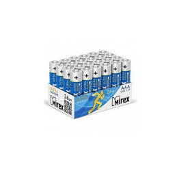 Батарейка алкалиновая Mirex LR03 / AAA 1,5V  цена за 24 шт (24/960), showbox (23702-LR03-B24)
