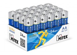 Батарейка алкалиновая Mirex LR6 / AA 1,5V  цена за 24 шт (24/480), showbox (23702-LR6-B24)