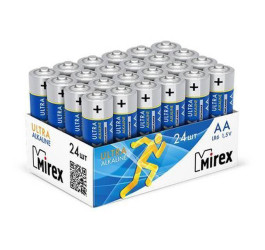 Батарейка алкалиновая Mirex LR6 / AA 1,5V  цена за 24 шт (24/480), showbox (23702-LR6-B24)
