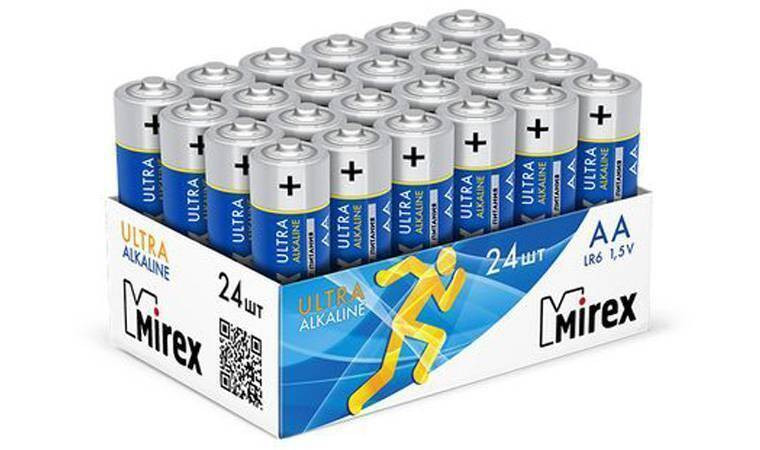 Батарейка алкалиновая Mirex LR6 / AA 1,5V цена за 24 шт (24/480), showbox (23702-LR6-B24) Батарейка алкалиновая Mirex LR6 / AA 1,5V цена за 24 шт (24/480), showbox (23702-LR6-B24)