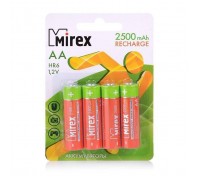 Аккумуляторы Ni-MH Mirex HR6 / AA 2500mAh 1.2V 4шт.