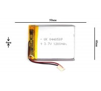 Универсальный аккумулятор 50x40x4 3.7V 1200mAh (404050P)