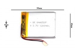 Универсальный аккумулятор 50x40x4 3.7V 1200mAh (044050P) (16/1)