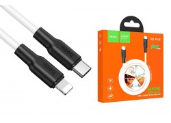 Кабель USB Type-C - Lightning HOCO X21 PLUS, 3A PD20W (белый) 1м (силиконовый)