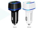 Автомобильное зарядное устройство АЗУ USB + Type-C BOROFONE BZ14A Mercury dual port PD 20W + QC3.0 (белый)