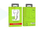 Автомобильное зарядное устройство АЗУ USB + Type-C BOROFONE BZ14A Mercury dual port PD 20W + QC3.0 (белый)