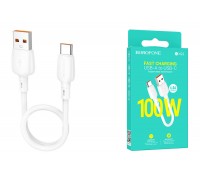 Кабель USB - USB Type-C BOROFONE BX93 27W (белый) 0.25м