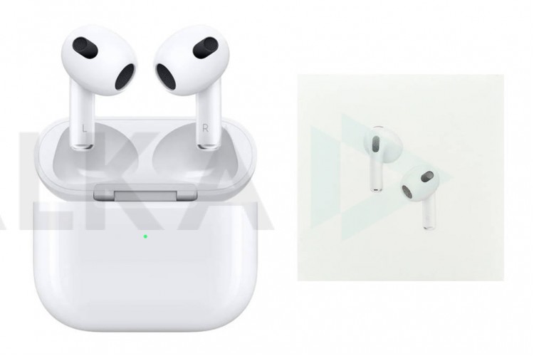 Наушники вакуумные беспроводные AirPods 3 (copy orig) (белый) молочная уп.