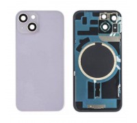 Задняя крышка (стекло) в сборе с рамкой для iPhone 14 Оригинал (Purple)