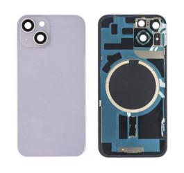 Задняя крышка (стекло) в сборе с рамкой для iPhone 14 (Purple)