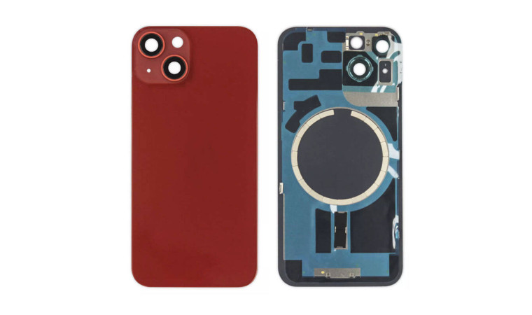 Задняя крышка (стекло) в сборе с рамкой для iPhone 14 (Red) Задняя крышка (стекло) в сборе с рамкой для iPhone 14 (Red)