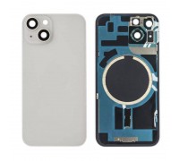 Задняя крышка (стекло) в сборе с рамкой для iPhone 14 (Starlight)
