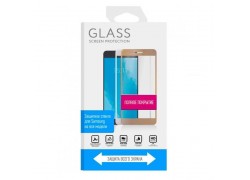 Защитное стекло дисплея Samsung Galaxy A8 2018 с полным покрытием без упаковки (белый)