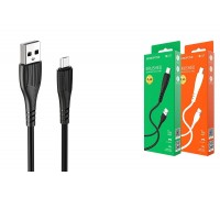 Кабель USB - MicroUSB BOROFONE BX37 2,4A (черный) 1м 