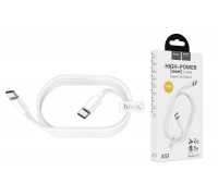 Кабель USB Type-C - USB Type-C HOCO X51, 5A/20V, PD100W (белый) 1м