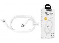 Кабель USB Type-C - USB Type-C HOCO X51, 5A/20V, PD100W (белый) 1м