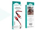 Кабель USB - MicroUSB BOROFONE BX54 2,4A (красный) 1м (в оплетке)