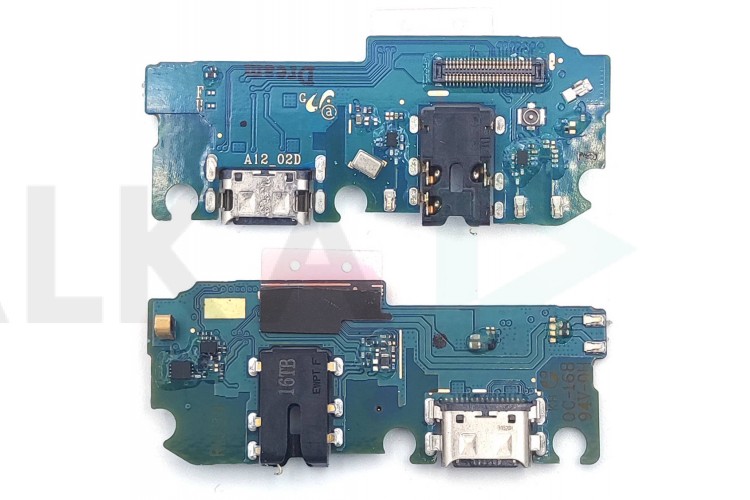 Шлейф для Samsung A125F/ M127F Galaxy A12/ M12 с разъемом зарядки + разъем гарнитуры (плата) org new