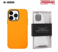 Чехол для телефона K-DOO NOBLE COLLECTION кожаный iPhone 14 (оранжевый)