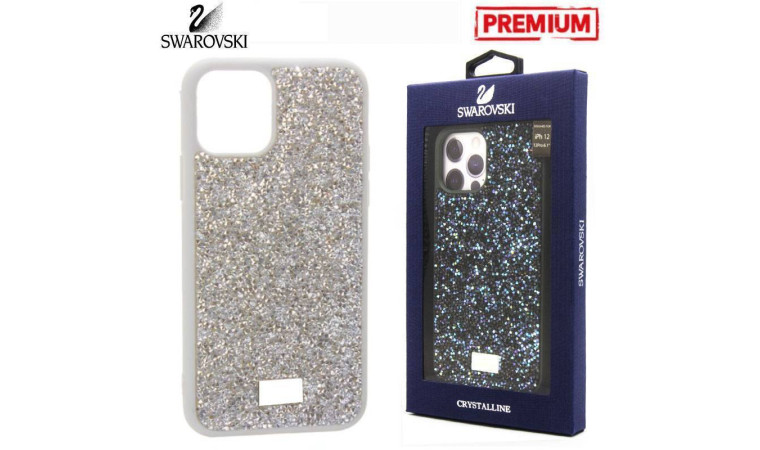 Чехол для телефона iPhone 15 Plus Swarovskii (белый) Чехол для телефона iPhone 15 Plus Swarovskii (белый)