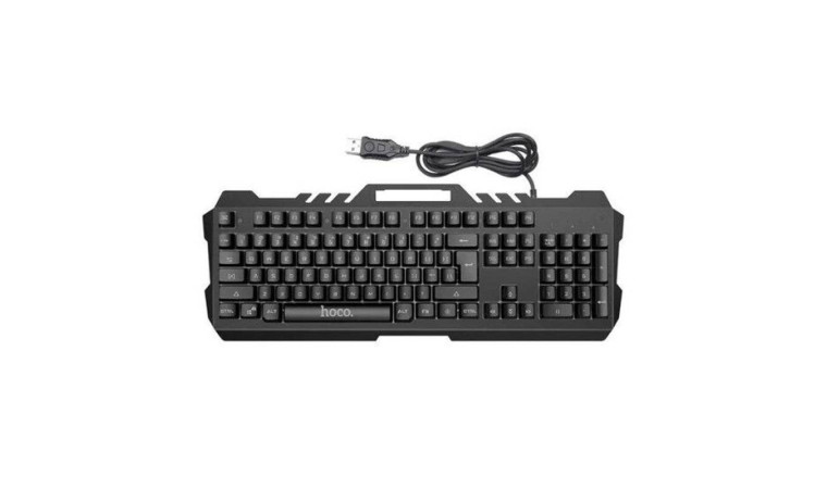 Комплект игровой проводной клавиатура+мышь HOCO Di16 с подсветкой RGB (черный)