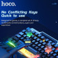 Комплект игровой проводной клавиатура+мышь HOCO Di16 с подсветкой RGB (черный)