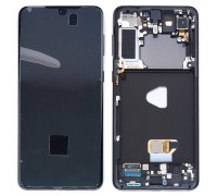 Дисплей для Samsung G996B galaxy S21 Plus 5G Black в сборе с тачскрином + рамка 100%