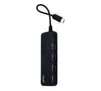 Разветвитель USB C-HUB Perfeo PF-H048 4 Port, чёрный