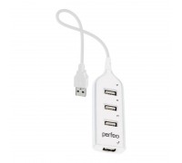Разветвитель USB-HUB Perfeo PF-H049 4 Port, белый