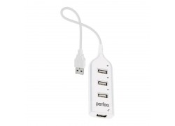 Разветвитель USB-HUB Perfeo PF-H049 4 Port, белый