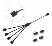 Разветвитель для подсветки ARGB 12V на 4 устройства (4 pin 30 см)