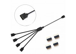 Разветвитель для подсветки ARGB 12V на 4 устройства (4 pin 30 см)