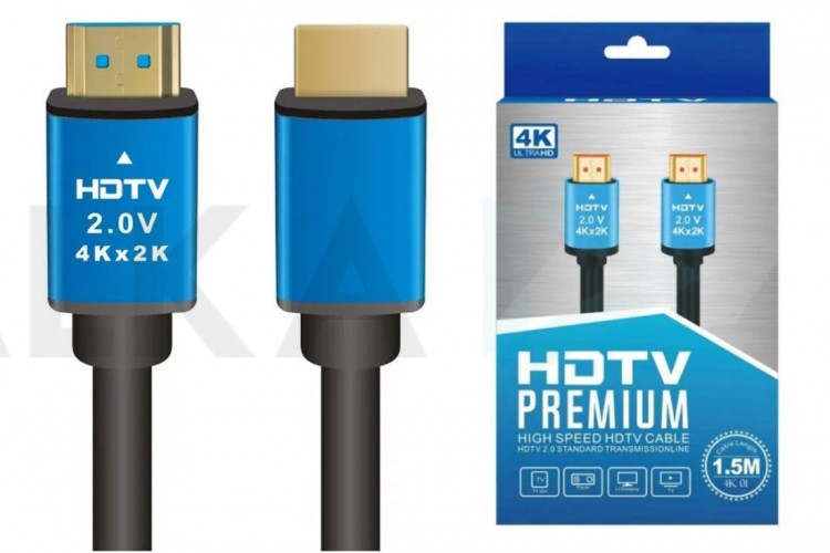 Кабель HDMI (папа - папа) 1,5 м (V2.0) 4K PREMIUM