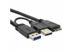 Кабель USB3.0 Type-A (папа) - Type-B Micro (папа) + доп. питание 0,5 м