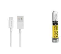 Кабель USB - MicroUSB BOROFONE BX3 2,4A (белый) 1м (в колбе)