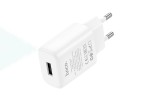 Сетевое зарядное устройство USB HOCO C134A Solid single port 2400mAh (белый)
