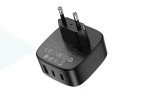 Сетевое зарядное устройство USB + 2USB-C HOCO CS33A PD30W+ QC3.0 (черный)