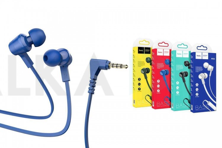 Наушники вакуумные проводные HOCO M86 Oceanic universal earphones (синий)