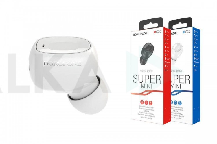 Bluetooth гарнитура BOROFONE BC28 (белый)
