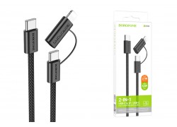 Кабель USB Type-C - USB Type-C BOROFONE BX104, PD60W (черный) 1м ( с переходником на разъем lightning)