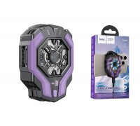 Игровой кулер HOCO GM26 охлаждающий вентилятор Ambitious cooling mobile phone fan (черно- фиолетовый)