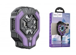 Игровой кулер HOCO GM26 охлаждающий вентилятор Ambitious cooling mobile phone fan (черно- фиолетовый)