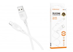 Кабель USB - Lightning BOROFONE BX113 2,4A (белый) 1м силиконовый