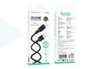 Кабель USB - USB Type-C BOROFONE BX113 Lenny  (черный) 1м силиконовый