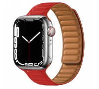 Пластиковый прорезиненный ремешок с магнитной застежкой Kingxbar для Apple Watch 42/44 mm красный