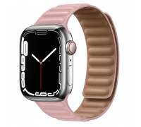 Пластиковый прорезиненный ремешок с магнитной застежкой Kingxbar для Apple Watch 42/44 mm розовый