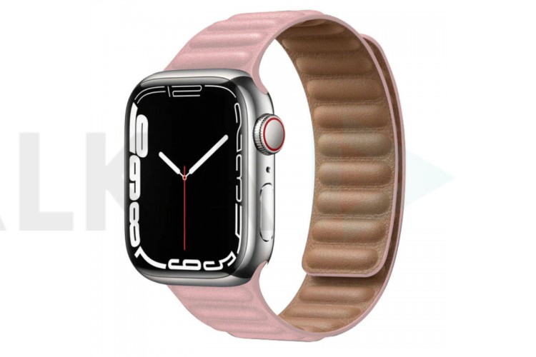 Пластиковый прорезиненный ремешок с магнитной застежкой Kingxbar для Apple Watch 42/44 mm розовый