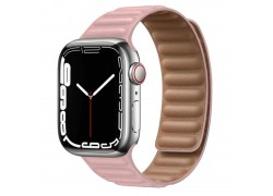 Ремешок пластиковый прорезиненный с магнитной застежкой Kingxbar для Apple Watch 38/40 mm розовый