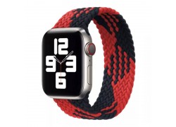 Ремешок тканевый растягивающийся KEEPHONE для Apple Watch 38/40 mm черно/красный