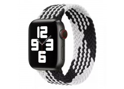 Ремешок тканевый растягивающийся KEEPHONE для Apple Watch 38/40 mm черно/серый